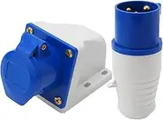 16A 3 Pin Industrial Plug 220-250V Weatherproof IP44 2P+E Three Phase 16A