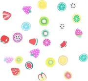 Baluue 5000pcs Fruit Slice Nail Stickers Colorful Clay Nail Art Decoration for All Fingernails Includes Watermelon Strawberry Lemon Pineapple Shapes