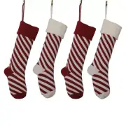 Knit Christmas Stockings 4 Pack, 19" Large Knitted Christmas Stockings Person...