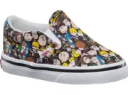 Vans Peanuts The Gang Black Skateboard Classic Slip On Toddler Kids SZ 4.5 NEW