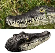Alligator Pool Float, Duck Deterrents for Pools, Floating Alligator Head, Pond Floating Alligator Head Decoy, Alligator Head Decoy for Pool, Resin Crocodile Head for Swimming Pool and Pond