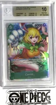 BGS 10 One Piece OP08-023 SR Carrot - English - Two Legends - Graded - TCG