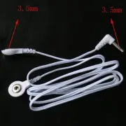 2 Pairs 3.5mm Head 2 Buttons Electrode Lead Wires Cable For Tens Ems Device