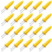 20 Pcs Stainless Steel Corn Holders Double Fork Skewers for Home Cooking BBQ