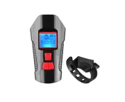 3-in-1 Bicycle LED Front Light Speedometer - Red