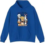 [X.Style] Kids Puppy Dog Lover Just a Girl who Loves Dogs ds035 Hoodie Royal XL