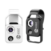 New 200X Magnification Mini Microscope Magnifier with LED CPL Lens for CellPhone