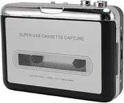 USB Cassette to MP3 Converter, Portable Cassette Player Recorder with Headphones, USB Interface, for PC