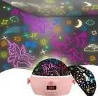 Unicorn Night Light for Kids,Timer Star Night Light Projector 2 in 1 Girls Unico