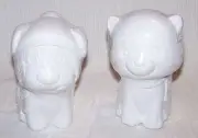 "PUPPY & KITTEN BOBBLE HEADS" Dog Cat Pets Christmas Holiday Plaster PL10 *NEW*