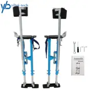 Adjustable Aluminum Painter Taping Drywall Stilts 36" - 48" Tool Stilt Blue