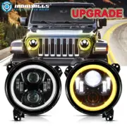 Upgrade 9"inch LED Projector Headlights Hi-Lo Beam For Jeeps Wrangler JL 18-23