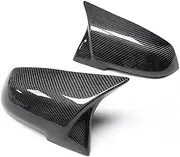 Car Side Wing Mirror Rain Deflectors Fit For BMW 1 2 3 4 Series F20 F30 F31 F32 F36 2012 - UP 320i 328i 330d 335i M3 M4 Look Replacement Style Carbon Fiber Mirror Cover.(Carbon fiber pattern)