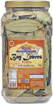 Rani Bay Leaf (Leaves) Whole Spice Hand Selected Extra Large 1lb PET Jar