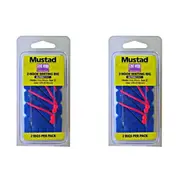 2x 2PK Mustad Fine Worm 2 Hook Whiting Fishing Rig - Size 2