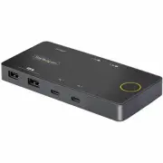 StarTech.com 2-Port USB-C KVM Switch, Single-4K 60Hz HDMI Monitor, 100W Power
