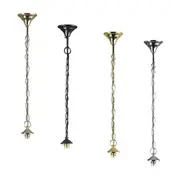 Chain Pendant Panel Glass in Antique Brass/Black/Brass/Chrome Superlux Lighting - PG-1P