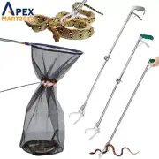 47" 52" Folding Snake Tongs Grabber Extendable Reptile Catcher Net Handling Tool