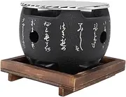 Japanese Style BBQ Grill, Mini Portable Charcoal Barbecue Stove, Aluminum Alloy Hibachi Grill for Yakiniku, Robata, Yakitori, Takoyaki and BBQ Household Barbecue Tool (S)