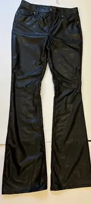 NWT BANANA REPUBLIC Vegan Leather Bootleg Pants 27/4