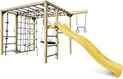 Lifespan Kids Orangutan Climbing Cube Jungle Gym Play Centre + Yellow Slide