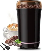 Electric Coffee Grinder, Electric Blade Grinder for Coffee/Spice with Stainless Steel Blade and 2-in-1 Brush & Scoop, 12-Cup, SUS 304 Blade, Portable Electric Mill for Grains,Pepper Seeds,Beans