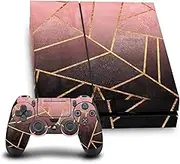 Official Elisabeth Fredriksson Pink and Black Art Mix Vinyl Sticker Gaming Skin Decal Cover Compatible with Sony Playstation 4 PS4 Console and DualShock 4 Controller Bundle