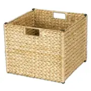 Household Essentials Banana Leaf 13" x 13" x 11" Storage Bin in Natural ML-6966N