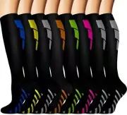 Graduated Copper Compression Socks for Men & Women Circulation 8 Pairs 15-20mmHg