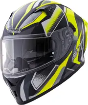 Germot GM 711 Dekor, full face helmet , color: Matt Black/Neon-Yellow , size: M
