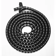 Brateck 30mm/1.2" Diameter Coiled Tube Cable Sleeve Material Polyethylene(PE) Dimensions 1000x30mm -Black HC-30-B