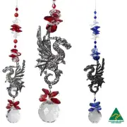 Large Dragon Suncatcher gift, Australian handmade crystal suncatchers / rainbows