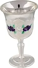FUNOMOCYA Retro Metal Wine Cup Engraved Flowers Mini Chalice Gothic Goblet for Home Party