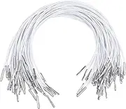 Sewroro 50pcs Elastic Cords Metal Barbs Mask Lanyard for Eye Mask Thin Cord String for Crafting Book Binding
