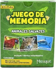 Menique, Wild Animals in Spanish, Memory Matching Game