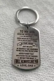 To My Son I Will always love you Love DAD KEYCHAIN