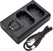 DSTE NP-FZ100 Battery USB Dual Quick Charger Compatible for Sony Alpha 9, A9, Alpha 9R, A9R, Alpha 9S, A9S, A7RIII A7R3, a7 III