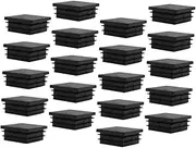WHAMVOX Square Furniture Pad 20pcs Plastic Plugs for Square Holes Flush Mount Hole Plugs for Metal Tubing