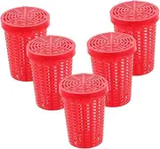 Abaodam Bait Trap Bait Thrower Device Bait Thrower Gear Bait Cage Fishing Feeder Holder Fish Traps for Fishing Carp Fishing Tackle Fishing Bait Holder Fishing Lure Cage Red