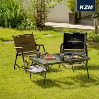 在飛比找momo購物網優惠-【KAZMI】KZM 素面木手把低座折疊椅(露營用品/折疊椅