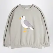 [Mini Rodini] Gray sweatshirt with seagull print 104/110 CM Grey