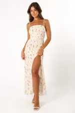 [PUP26] Ariel Maxi Dress - Ranala Print XS White