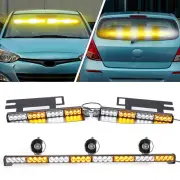 32 LED Emergency Warning Strobe light Bar +2 In 1 LED Sun Visor Windshield Light