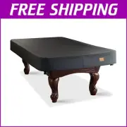 Durable 8FT Heavy Duty Pool Table Cover - Black Leatherette with Elastic Closure