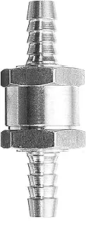 Fuels Check Valve - Fuels Non-Return 6/8/10/12 Way Check Valve | Non-Return Aluminium Silver for Fuels Automobiles, Helicopters, Ships, Motorcycles