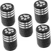 AKOOSY 5Pcs Vibrant Paw Print Tire Valve Caps for Car Decorative Stem Covers Dustproof Caps Unique Design for Easy Replacement and Valve Protection