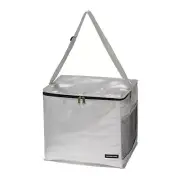 Cooler Bag Soft Cooler Box Foldable Storage Double Flap 30L Silver CAPTAIN STAG