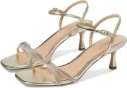 Jewel Badgley Mischka Maci Metallic Sandal with Rhinestone 10, Gold