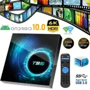 T95 4K TV BOX Android 10 CORE 4GB+128GB 2.4/5G WIFI HDMI 3D Home Media Streamer