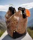 MARINO ORLANDI ITALIAN DESIGNER FLORAL BROWN LARGE BACKPACK SLING BAGNWT!